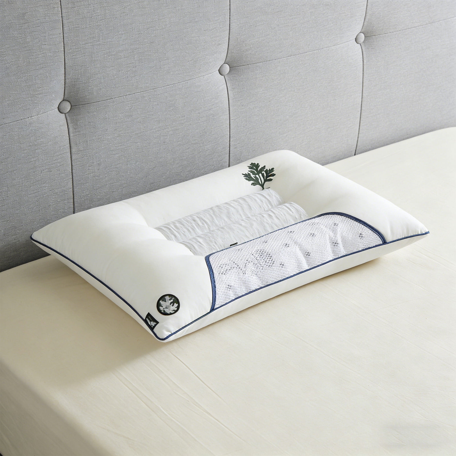 Hotel Collection Bed Pillows Memory Foam Neck Pillow Relief Bed Pillow for Sleeping Cervical for and Shoulder Ide Back Stomach Sleeper 1 Pack, White