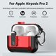 thumbnail image 5 of Audífonos Funda anticaída para con soporte para Apple Airpods Pro 2 (rojo negro) Ndcxsfigh  Para estrenar, 5 of 7