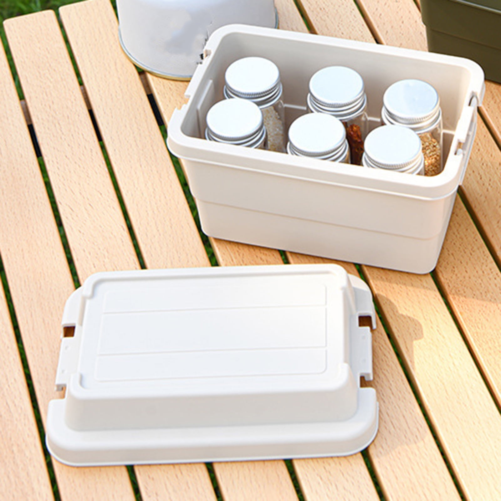 1pc Miniature Storage Box For Outdoor Camping, Desktop Condiment Container  For Travel, Barbecue, Camping, Small Tool & Accessories Organizer