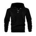 thumbnail image 4 of cfhntfmh Mens Henley Pullover Long Sleeve Lightweight Hoodie Sweatshirt with Pocket Casual Athletic Outfits, 4 of 7