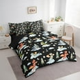 thumbnail image 3 of Feelyou Dreamy Cute Dragon Twin Bedding Sets 7-Piece for Kids, Tree Plant Botanical Bedding Comforter Set, Black Cartoon Dinosaur Reversible Sheet Sets, Lightweight Room Decor, 3 of 8