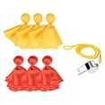 thumbnail image 2 of 6PCS Penalty Flag Football Tossing Ball Flags Tossing Flags Sports Fan Set Referee Flags Referee Props Party Accessory for Soccer Football Rugby 2 Colors and Whistle, 2 of 9