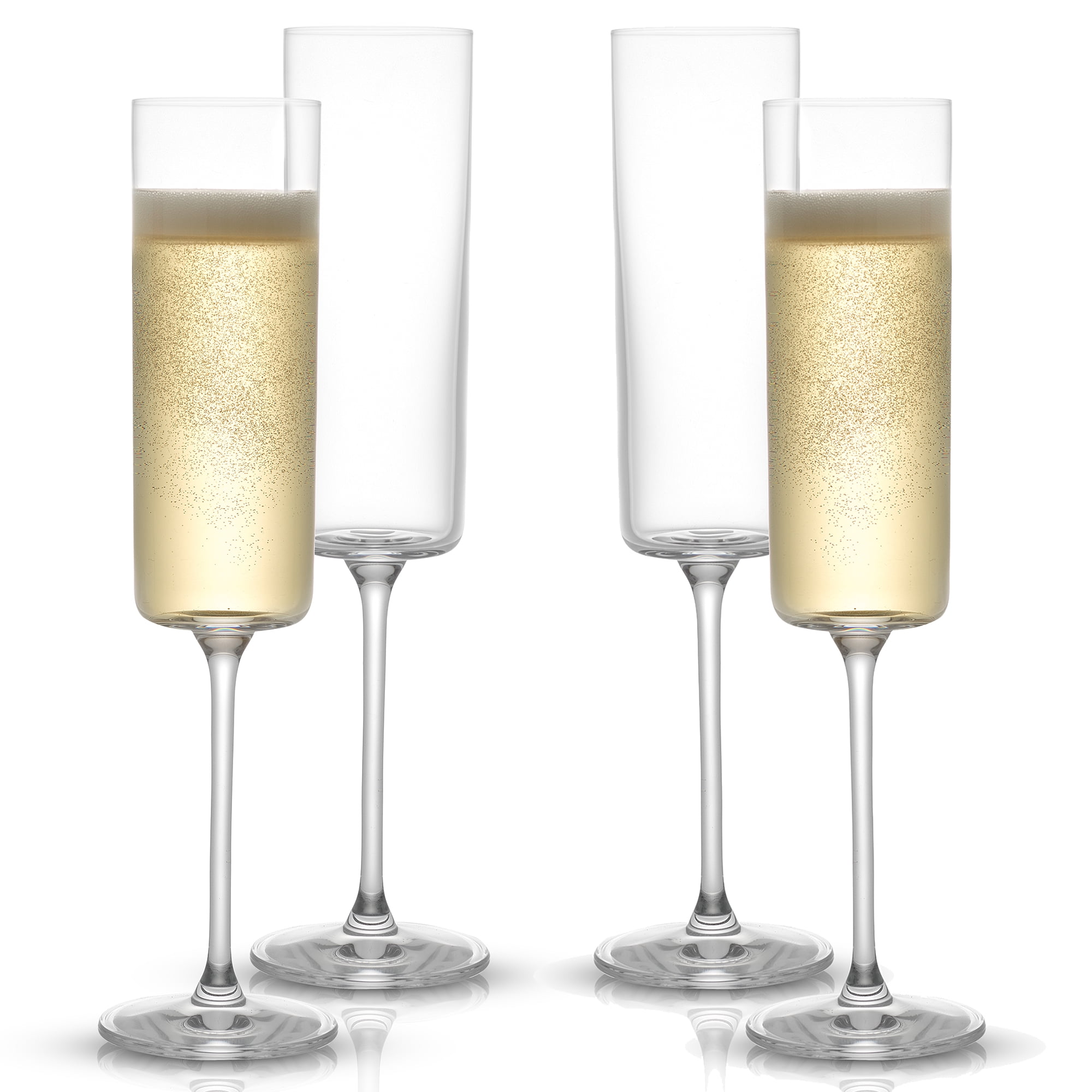 JoyJolt Claire Stemmed Champagne Glasses Set of 4