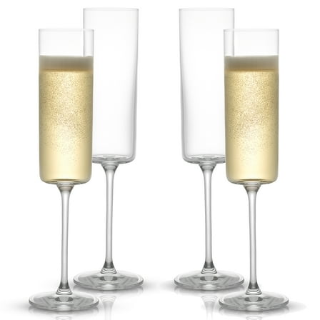 JoyJolt Claire Stemmed Champagne Glasses Set of 4