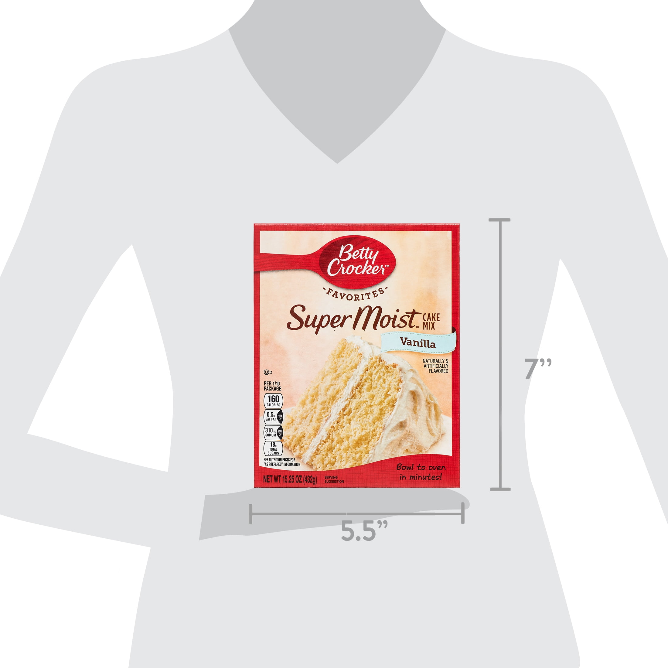 Betty Crocker Super Moist Vanilla Cake Mix, 15.25 oz.