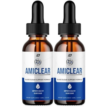 (2 Pack) Amiclear Drops Supplement, Amiclear 24 Hour Liquid Supplement, Amiclear Drops Reviews, Max Strength Organic Herbal Blend for Energy Circulation (2 Month Supply)