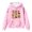 #03-Pink, variant on Halloween Hoodies for Teen Girl Cartoon Hoodie Funny Sweatshirts Letter Print Pullover With Pocket