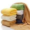 thumbnail image 4 of Long Staple Bath Towel Set Super Absorbent Soft Quick Drying 3 Piece Square Design for Spa and Home, 4 of 5