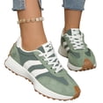 thumbnail image 3 of Women's Comfortable Fashion Thick Sole Sneakers, Casual Breathable Lace-up Tennis Running Shoes Stylish Comfortable Block Color Sneakers, 3 of 5