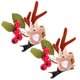 thumbnail image 1 of KAKOWELY 2 pinzas para el pelo navideñas con forma de asta, horquillas navideñas, accesorios para el pelo para niñas, pinzas pequeñas para el pelo., 1 of 5