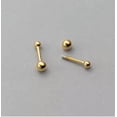 thumbnail image 3 of K-KED Shiny Solid 925 Sterling Silver 2/3/mm Stud Earrings Studs Screw Backs-Gold-3 mm, 3 of 7