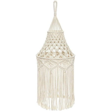 Macrame Lamp Shade Boho Hanging Pendant Light Cover Modern Office Bedroom Living Room Nursery Dorm Bohemian Home Decor Canada Macrame Lamp Shade Boho Hanging Pendant, Boho Lamp Shades Canada