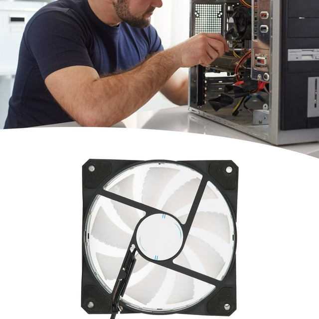 Ventilador de refrigeración de CPU LED frío brillante 12 cm 9 aspas alto volumen de aire silencioso a prueba de golpes disipador de calor del radiador de la caja para ANGGREK Otros