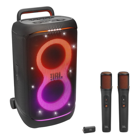 JBL PartyBox 520 Portable Party Speaker Bundle with EasySing Wireless Mics