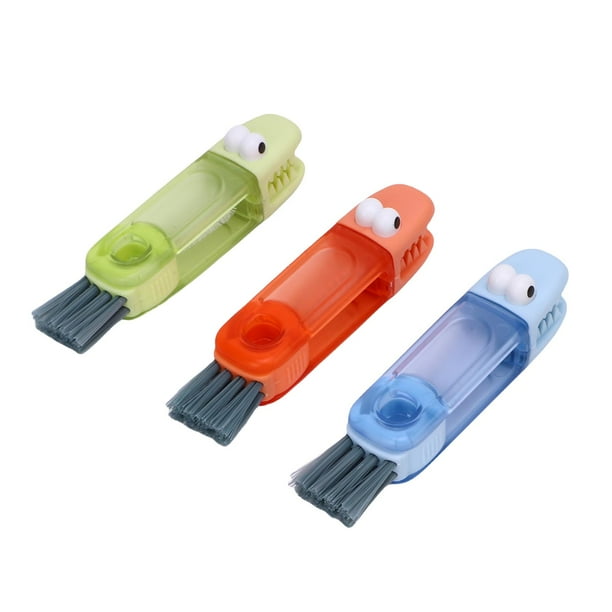 Cepillo De Limpieza Para Tapas De Tazas, Forma De Cocodrilo 3 En 1, Juego De Cepillos De Limpieza Para Tapas De Tazas, 3 Piezas Lindo Para La Cocina Casera