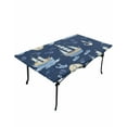 thumbnail image 6 of Navy Blue Boat Coastal Rectangle Tablecloth, Waterproof Elastic Fitted Table Covers for 6 Foot Tables, 32x72inch Decorative Tablecloths for Picnic, Camping, Indoor, Outdoor, Nautical Sea Summer Ocean, 6 of 6