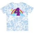 thumbnail image 3 of Inktastic 4th Birthday Rainbow Girls Toddler T-Shirt, 3 of 5