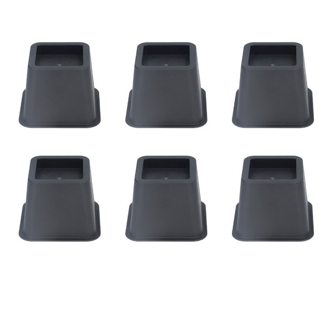 elevadores trapezoidales de 3 pulgadas para muebles, almohadillas para patas de sofá, para cama, mesa, armario, patas de sofá, color negro