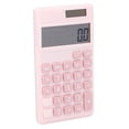 thumbnail image 4 of Calculadoras Calculadora de bolsillo portátil de 8 dígitos con batería solar y doble potencia con gran pantalla LCD y botón grande y sensible, color rosa, 4 of 8