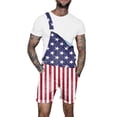 thumbnail image 3 of ORQ American Independence Day Flag Short Men Overalls, 3 of 5