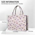 thumbnail image 3 of Large Capacity Tote Bag,Beige Butterfly Pattern Handbag Fashion Luxury Tote Bag,15.7"x13"x 5.1" Inches,Laptop Compatible, 3 of 6