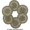thumbnail image 5 of Homespice Grey Cloud 4" ( Set of 6 ) Gray Coaster Primitive Handmade Woven Coasters for Table Protection, Room, Bar & Party, 5 of 5