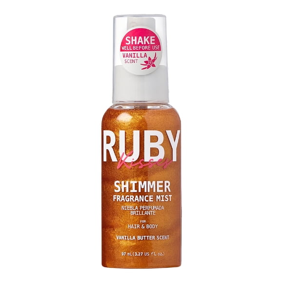Bruma aromática Ruby Kisses Shimmer Vanilla con purpurina, 200 ml