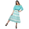 thumbnail image 2 of Moomaya Jupe en Coton avec Taille Élastique à Enfiler Jupe Évasée Imprimée Tenue d'Été, 2 of 5