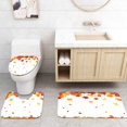 thumbnail image 4 of Pumpkin Bathroom Sets with Shower Curtain and Rugs and Accessories,Autumn Fall Halloween Shower Curtain Sets, Thanksgiving Vintage Orange Shower Curtains for Bathroom Decor 4 Pcs, 4 of 7