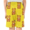 thumbnail image 3 of Bear Tile Yellow Pattern Athletic Shorts Breathable with Comfort Fit Drawstring Casual Sweatshorts Small, 3 of 9
