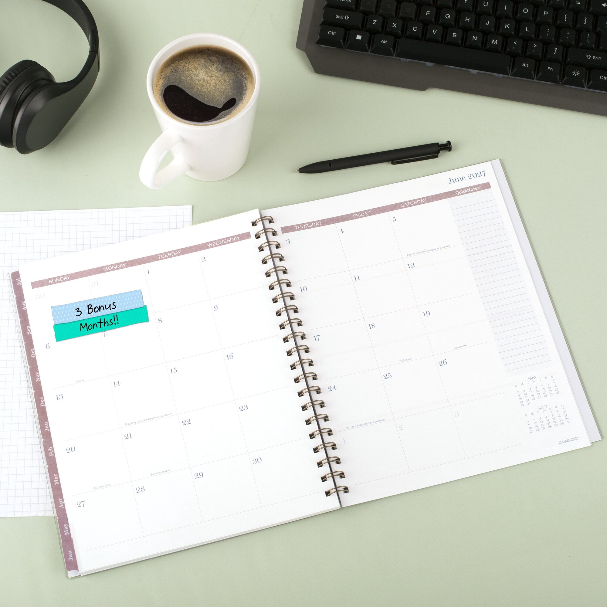 Mead Cambridge Trigon Academic 2026-2027 Customizable Weekly Monthly Planner