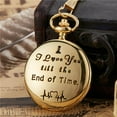 Couple Retro Pocket Watch Wedding Gift Love Pocket Watch Engraved Commemorative Pocket Watch