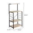 thumbnail image 4 of Gxzs Kitchen Baker’s Rack, 4 Tiers Utility Storage Shelf for Home Office, Brown, 4 of 6