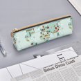 thumbnail image 5 of Goofa World Travel Map Pattern Pencil Case Portable Stylish Triangle Pencil Pouch with Zipper Leather Cosmetic Pouch Bag Makeup Cosmetic Pencil Pouch, 5 of 9