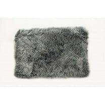 2' x 5' Gray Natural Rectangular Sheepskin Area Rug