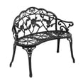 thumbnail image 6 of Tcbosik Vintage Patio Bench in Black, 38.5" Cast Aluminum Outdoor Bench for 2, for Garden, Deck, Front Porch, 6 of 9