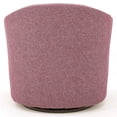 thumbnail image 4 of Fox Hill Trading Marissa Traditional Fabric Tufted Swivel Chair in Rose Pink, 4 of 5