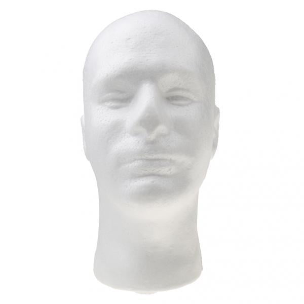 2pcs Macho Espuma Maniquí Soporte de Exhibición de Vidrios Peluca Sombrero Modelo de Cabeza Sunnimix Cabeza de la espuma