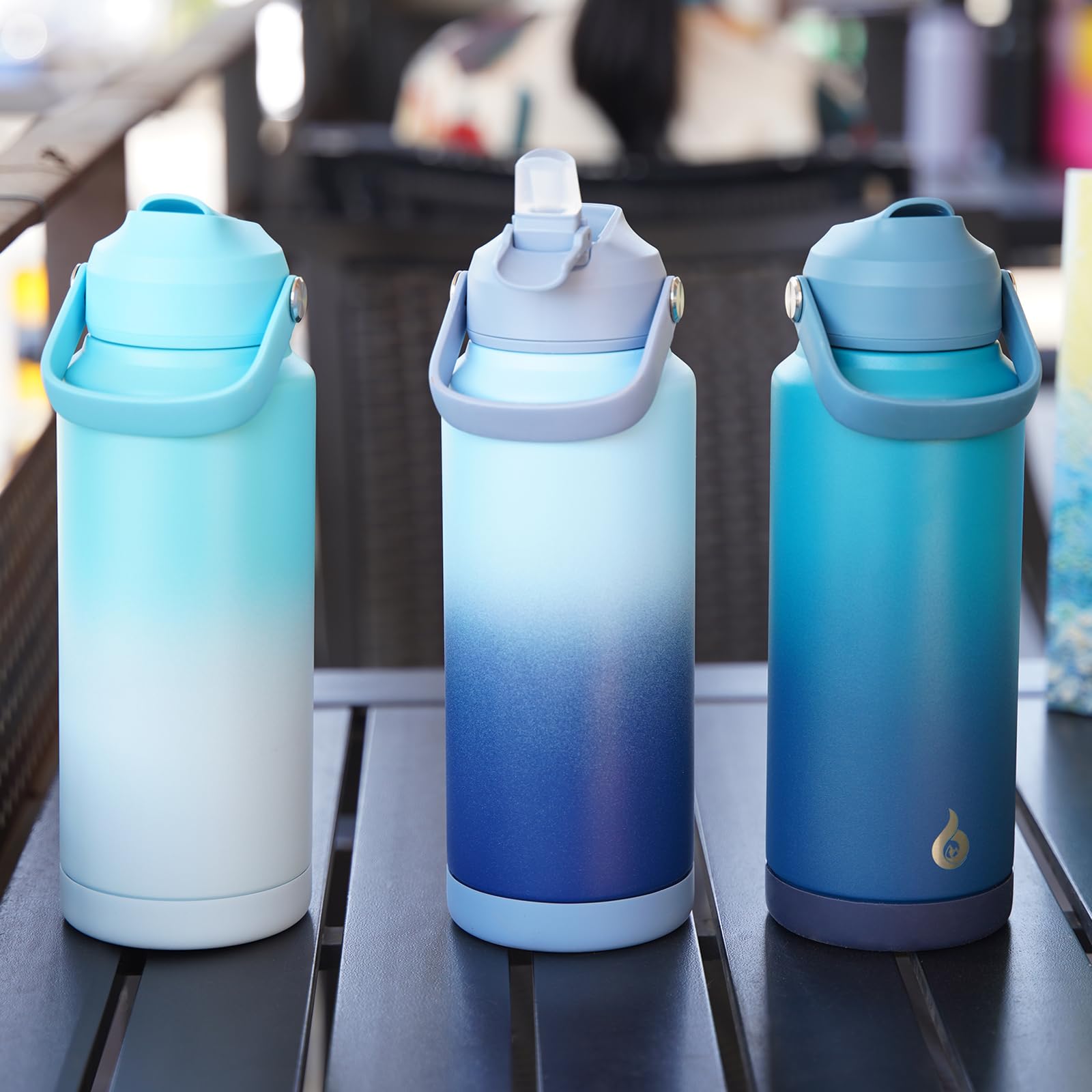 BJPKPK 18oz Insulated Stainless Steel Water Bottle With Straw Lid, Leakproof & BPA-Free - Sky Color - View #4