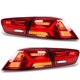 thumbnail image 2 of Luces traseras dinámicas LED, lentes ahumadas con reemplazo de luz de bienvenida para Mitsubishi Lancer Evo X 2008-2017, color rojo, 2 of 14