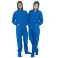 thumbnail image 4 of Footed Pajamas - Family Matching Skydriver Blue Hoodie One Pieces for Boys, Girls, Men, Women and Pets - Adult - Small2X/Dbl Wide (Fits 5'3 - 5'6"), 4 of 7