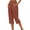 Brown 1, variant on Ladies Cropped Trousers - Capri Pants for Women UK Petite Comfy Summer Three Quarter Length Trousers Stretchy Drawstring Waist Straight Leg Lounge Yoga Beach Capris Pants with Pockets