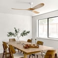 thumbnail image 2 of Sofucor 60" Modern Wood Ceiling Fan Remote Control, 3 blade Wood Ceiling Fan no Light, 2 of 11