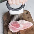 thumbnail image 4 of Bearachild Soporte de corte de cebolla de acero inoxidable de 12 agujas Gadget de corte de cocina fácil de enchufar de corte antideslizante Cortador Cocina y Comedor Bearachild HA013890-00, 4 of 6