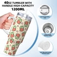 thumbnail image 3 of Sikiie Frog Hold Strawberry Insulated Stainless Water Bottle Lid Travel Mug Cup Insulated Tumblers Cup 40oz Ice Bully With Handle, 3 of 8