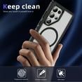 thumbnail image 6 of Dteck Magnetic Case for Samsung Galaxy S25 Ultra Compatible with Magsafe Dual Layer TPU+PC Military-Grade Protection Shockproof Rugged Protective Hybrid Cover for Galaxy S25 Ultra,Clear+Black, 6 of 7