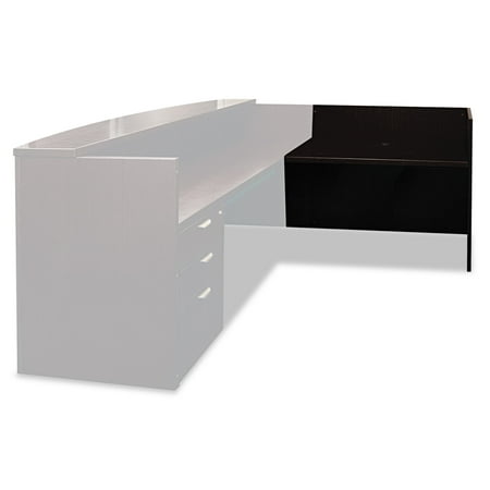 Safco Mayline Mira Series Veneer Reception Return, 48w x 24d x 42h, Espresso -MLNMRRT2448ESP