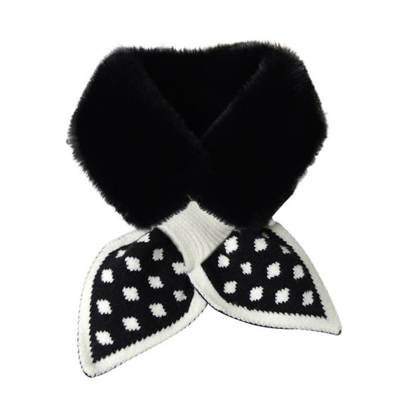 LWNYDPLSD Neck Scarves for Women Women Plush Scarf Scarf Warm Wool Imitation Scarf Artificial Wool Scarf Clearance Sale Black One Size