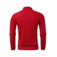 thumbnail image 4 of Cathalem Polo à Manches Longues pour Hommes Coupe Ajustée Décontractée Polo de Golf Imprimé, Rouge TG, 4 of 4