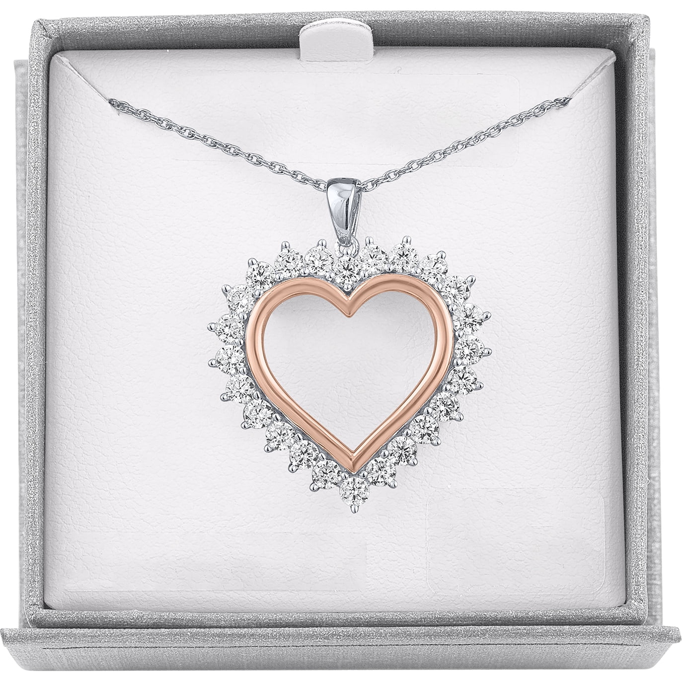 Ladies Brilliance Fine Jewelry 14 Kt Gold Plated Simulated Diamond Pendant, 18"